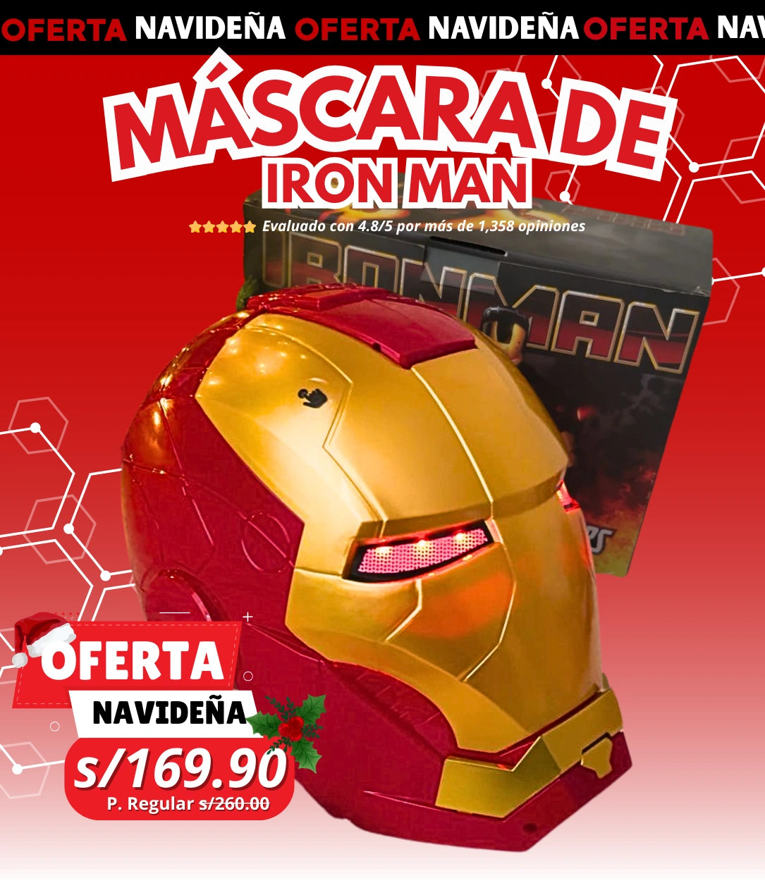 MÁSCARA DE IRON MAN